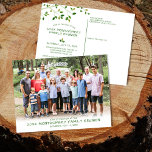 Convite à Árvore de Fotografias de Reunião da Famí<br><div class="desc">Cartões-postais favoráveis ao orçamento para um encontro familiar ou evento de reunião familiar com design de foto e árvore verde. Todo o texto é editável para ser alterado de acordo com seu tipo de evento. ASSISTÊNCIA: para obter ajuda sobre modificação ou personalização do design, alteração de cor, redimensionamento, transferência do...</div>