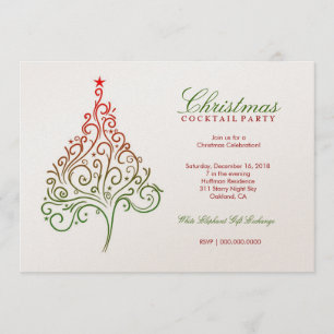 Convite a árvore de Natal 311-Magical convida   metálico