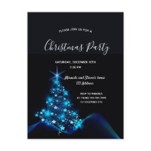 Convite à árvore negra azul-moderna