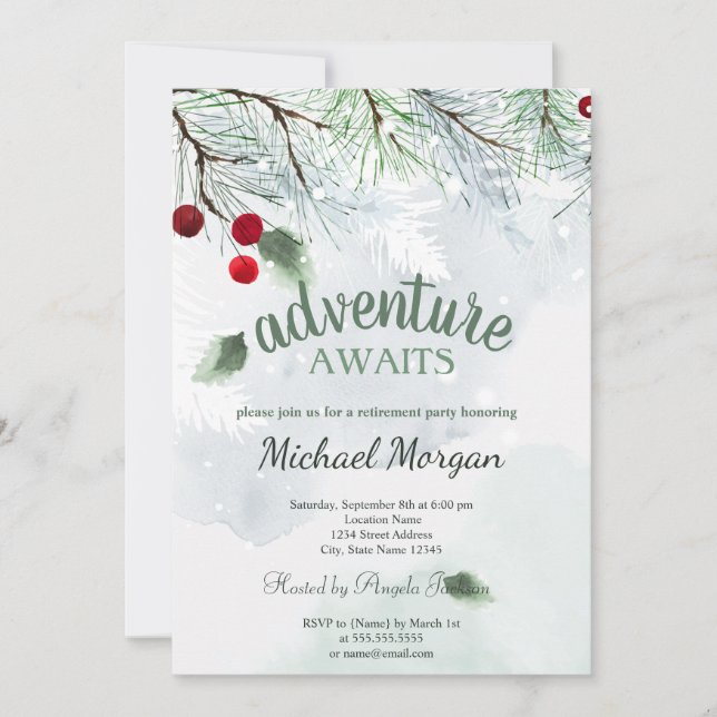 Convite A Aventura Aguarda a Baixa de Neve da Ramificação  (Frente)