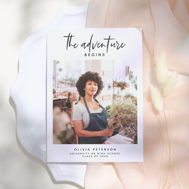 Convite A Aventura Começa A Graduação De Fotos Moderna (Criador carregado)