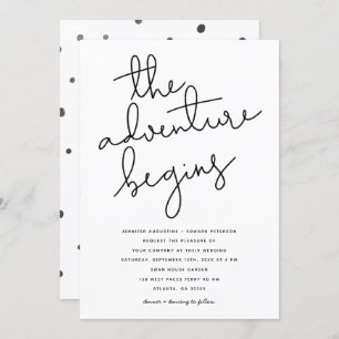 Convite a aventura começa o casamento moderno