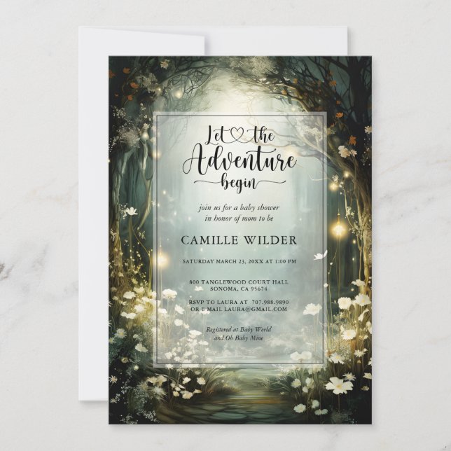 Convite A aventura florestal entalada inicia o Chá de fral (Frente)