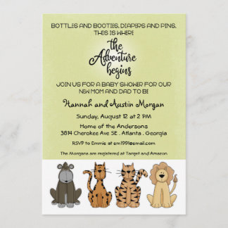 Convite A aventura inicia o Chá de fraldas de Casais