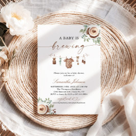 Convite A Baby Is Brewing Coffee Baby Shower