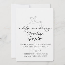 Convite A Baby Is on the Way Baby Shower 