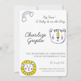 Convite A Baby Is on the Way Baby Shower 