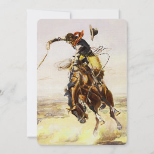 Convite "A Bad Hoss", de Charles M Russell