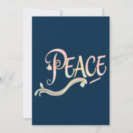 Convite A beautiful, flowing script of the word "Peace" fe