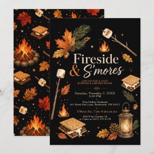 Convite À beira da fogueira & S’mores