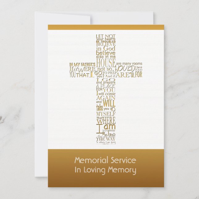 Convite A bíblia dourada Verses a cerimonia comemorativa 2 (Frente)