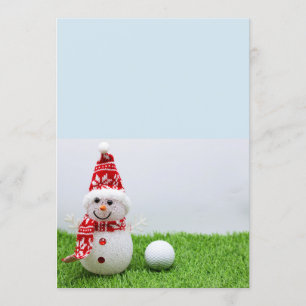Convite A bola de golfe com Snowman é para o Natal do Gol