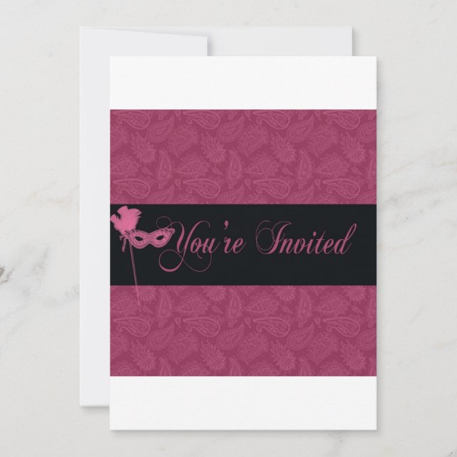 Convite A bola de mascarada convida 2 (Frente)