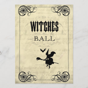 Convite A bola o Dia das Bruxas das bruxas