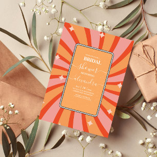 Convite à Bridal Pensada da Retro Groovy 70