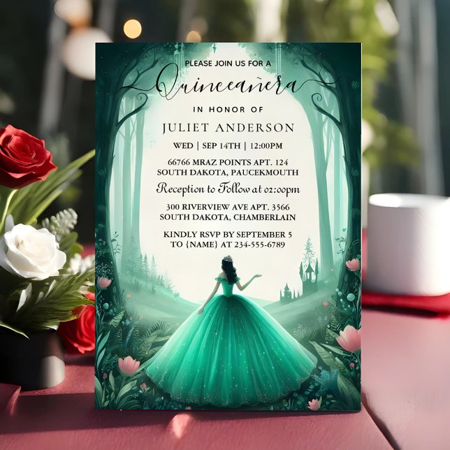 Convite A Bruxa Natureza Encantou Quinceanera (Criador carregado)