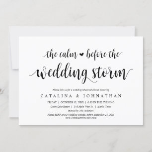 Convite A Calma Antes Da Tempestade De Casamento, Festa