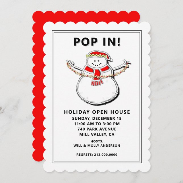 Convite à Casa Aberta de Feriados (Frente/Verso)