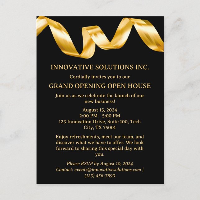 Convite à Casa Aberta de Novas Empresas (Frente)