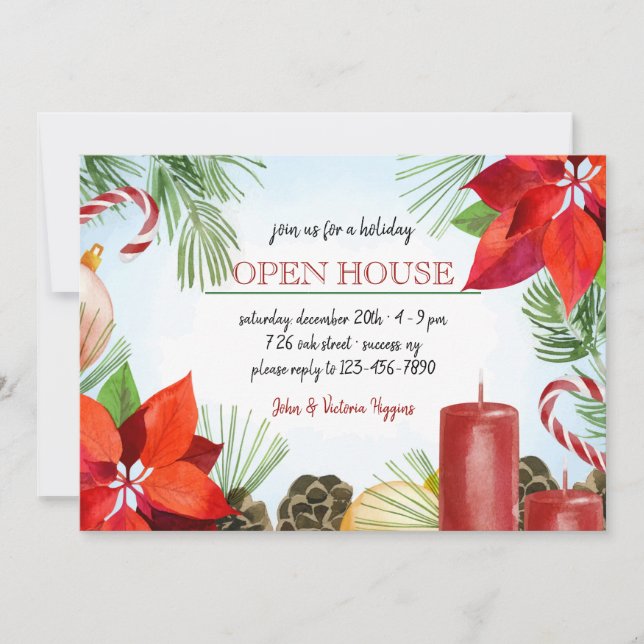 Convite à Casa Aberta de Quadro de Feriados (Frente)