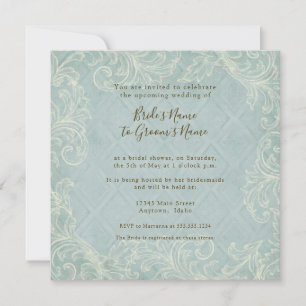 Convite A casa de campo floral pelo mar descasca o