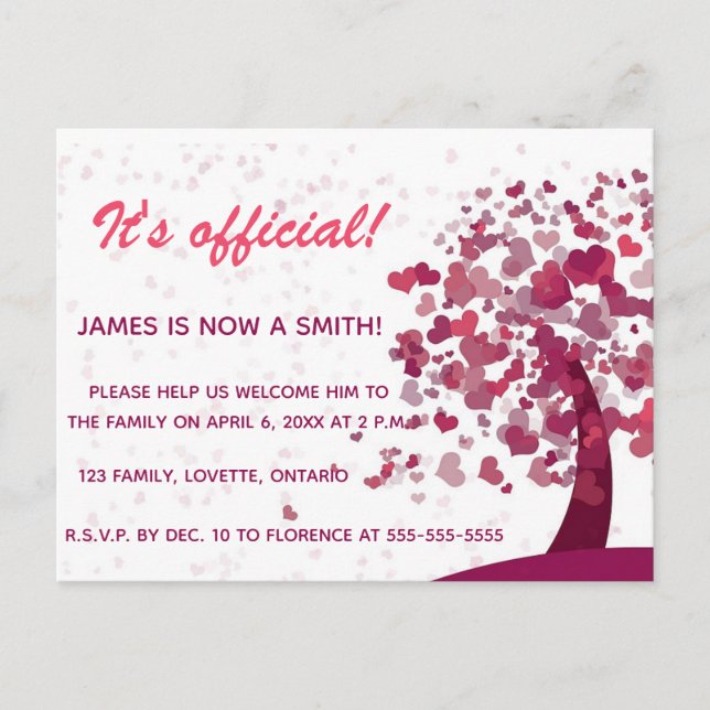 Convite à Celebração da Árvore de Amor (Frente)