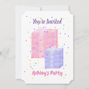 Convite à Celebração de Aniversário com o Seu Nome