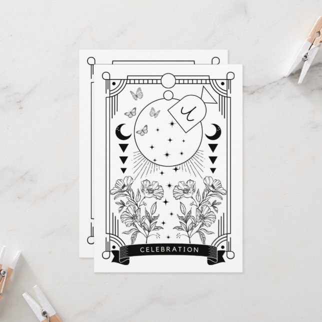 Convite à celebração de aniversário de Aries (Frente/Verso In Situ)