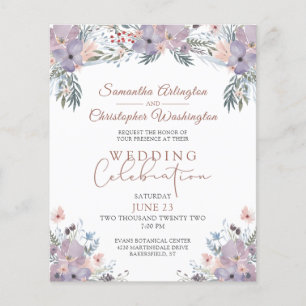 Convite à Celebração de Casamento Floral de Or