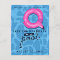 Convite à Celebração de Festa de Piscina Adulta no