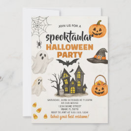 Convite à Celebração de Halloween Assombrado