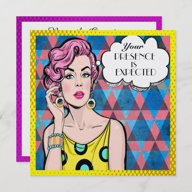 Convite à Celebração de pop Art (Frente/Verso)