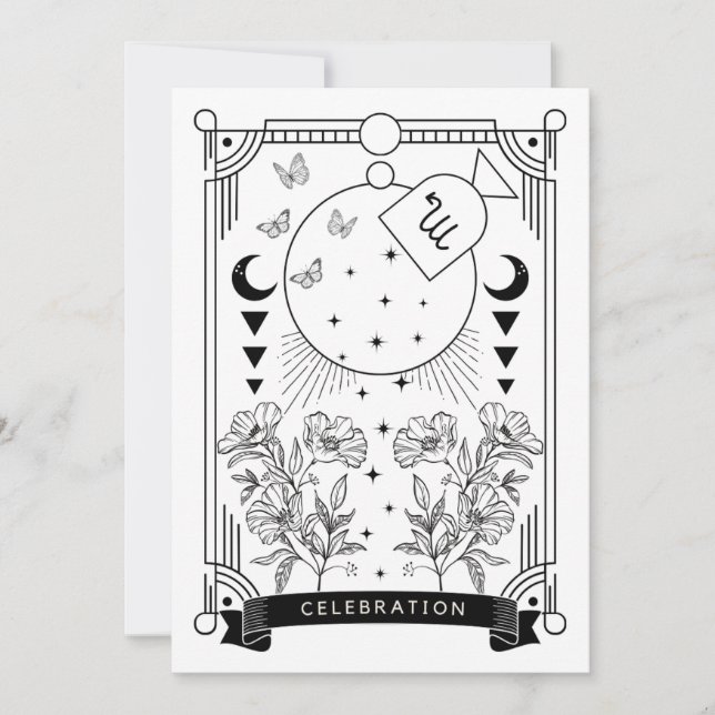 Convite à Celebração de Scorpio Birthday (Frente)