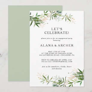 Convite à Celebração de Vamos Elegante Verde