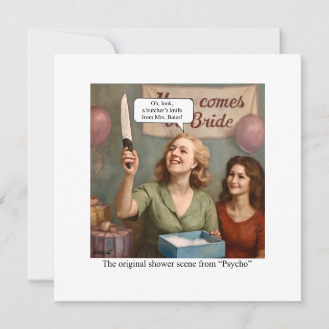 Convite A cena original do chuveiro de Psycho. (Frente)