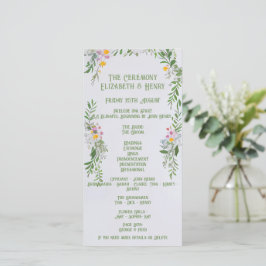 Convite à cerimônia de casamento de flores silvest