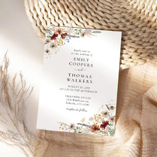 Convite à cerimônia de casamento de Tiny Wildflowe