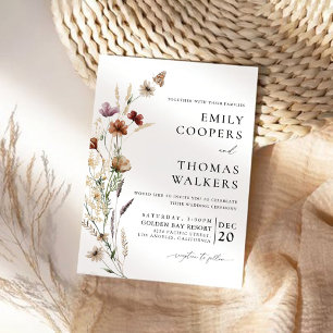 Convite à cerimônia de casamento de Tiny Wildflowe