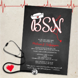 Convite à cerimônia de festa de formatura de enfer