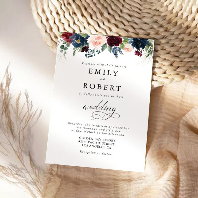 Convite à cerimônia de Marinho e Borgonha (Criador carregado)