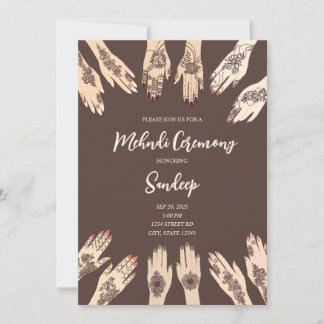 Convite à Cerimônia de Mehndi