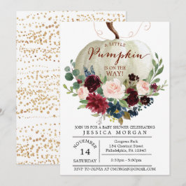 Convite à Chá de fraldas de Abóbora - Chá de frald