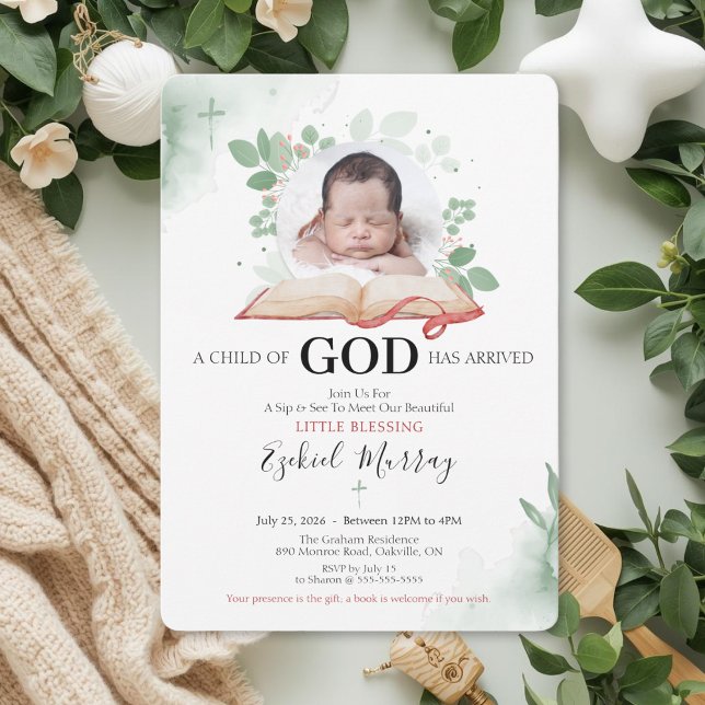 Convite A Child Of God Sip And See Invitation (Criador carregado)