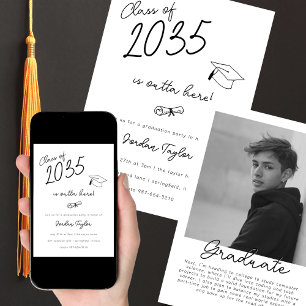 Convite A classe mínima de graduação de fotos está fora da