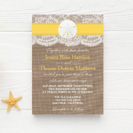 Convite A Coleção de Casamento de Praia do Dólar Amarelo