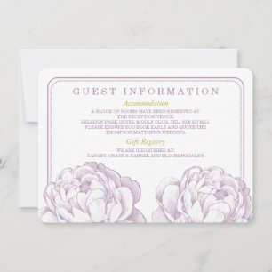 Convite A coleção floral do casamento da peônia bonito