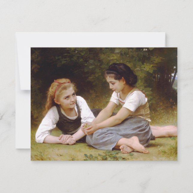 Convite A Colheita de Nozes de Bouguereau de 1882 Les nois (Frente)