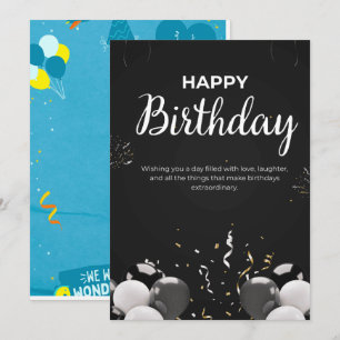 Convite à comemoração de aniversário feliz