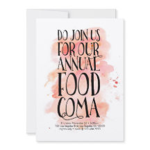 Convite à Comida Moderno de Ação de Graças