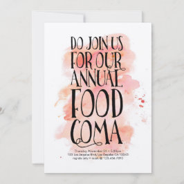 Convite à Comida Moderno de Ação de Graças